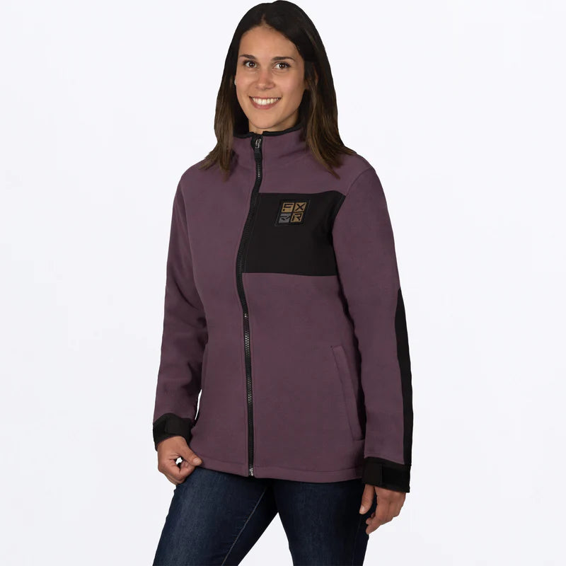 FXR WOMEN S GRIND FLEECE JACKET MUTED GRAPE 231012 8410 GP Motorsports Apparel Gear