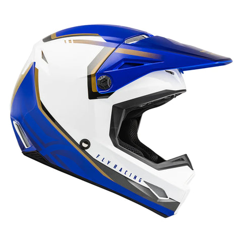 Fly Youth Kinetic Vision Helmet - White/Blue - 73-8654-Y
