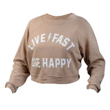 FASTHOUSE - Die Happy Women's Cropped Pullover - Heather Sand - 3078-1601
