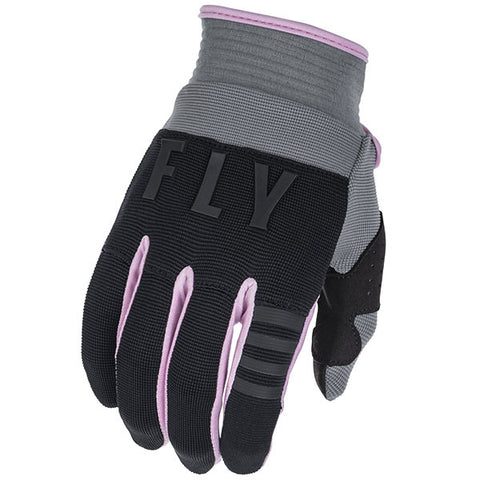 FLY RACING YOUTH F-16 GLOVES YOUTH SMALL GREY/BLACK/PINK