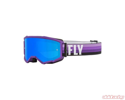 Fly Racing Zone Goggles - PURPLE/BLACK W/ SKY BLUE MIRROR/SMOKE - 37-5498