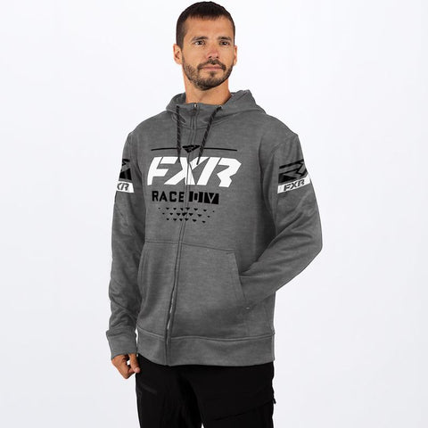 FXR MEN'S RACE DIVISION TECH HOODIE - GRY/WHT