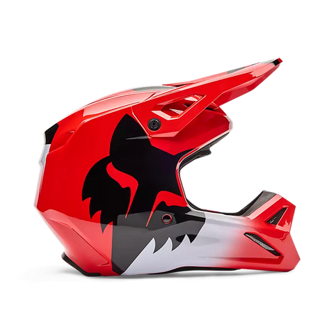 FOX - V1 Shield Helmet - Fluorescent Red OR Black - 36385-110