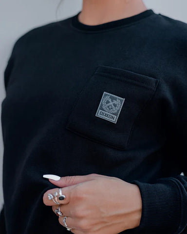 DIXXON - POCKET CREWNECK - BLACK - DX-CR0010