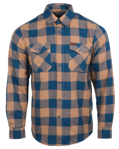 Andar B Strong 2.0 Flannel - Mens - Tan & Blue - DX-FL0379M