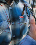 DIXXON - ROSECRANS FLANNEL - LIGHT BLUE / BLACK - DX-FLO699M