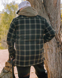 DIXXON - EDC HOODED FLANNEL JACKET - GREEN/BLACK - DX-JK0097