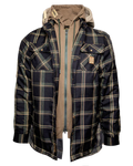 DIXXON - EDC HOODED FLANNEL JACKET - GREEN/BLACK - DX-JK0097