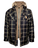 DIXXON - EDC HOODED FLANNEL JACKET - GREEN/BLACK - DX-JK0097