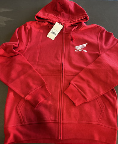 HONDA - FULL ZIP HOODIE -  RED - HB617
