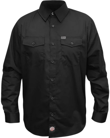 DIXXON - WORKFORCE LONG SLEEVE WORK SHIRT - BLACK - DX-LS0004M