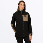 FXR WOMEN'S GRIND FLEECE JACKET - BLACK CANVAS - 231012-1015