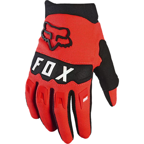 FOX YOUTH DIRTPAW GLOVES- FLO RED - 25868-110