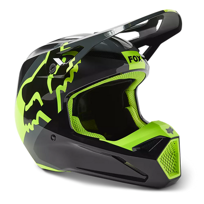Fox - V1 Xpozr helmet - Blk/Gry/Green - 30266-014