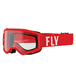 FLY RACING YOUTH FOCUS GOGGLE RED/WHITE FRAME - CLEAR LENS