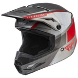 FLY RACING - Kinetic Drift Helmet Charcoal/Lite Grey/Red - 73-8643