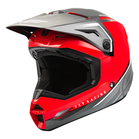 Fly Kinetic Vision Helmet - Red/Grey - 73-8653