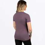 FXR WOMEN'S RIDE-X PREM V-NECK T-SHIRT GRAPE/LILAC 231417-8487-