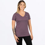 FXR WOMEN'S RIDE-X PREM V-NECK T-SHIRT GRAPE/LILAC 231417-8487-