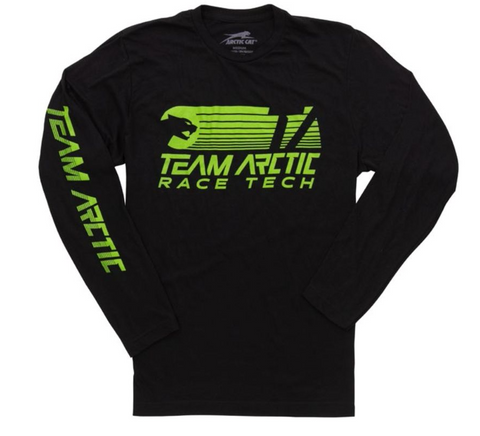 Arctic Cat Men's Team Arctic Race Tech Long Sleeve T-Shirt - Black- AC21S-M134