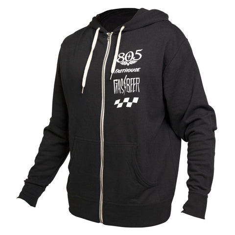 FASTHOUSE 805 Gassed Up Hooded Zip-up - Black - 1557-0008