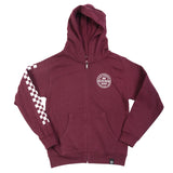 FASTHOUSE Statement Youth Hooded Zip-Up - Maroon - 3081-4321