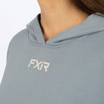 FXR-Women's Balance Cropped Pullover Hoodie - Light Steel - 232253-0300