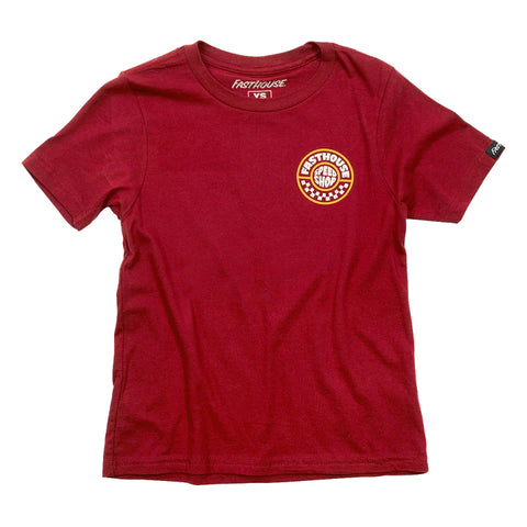 Fasthouse Realm Youth Tee - Cardinal 1509-