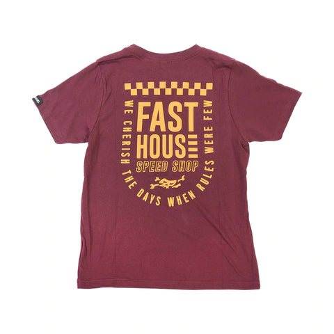 FASTHOUSE Essential Youth Tee - Maroon - 1444-4320