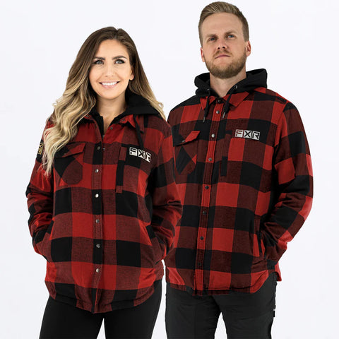 FXR UNISEX TIMBER INSULATED FLANNEL JACKET-RUST/BLK-231117-3710-