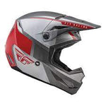 FLY RACING Youth Kinetic Drift Helmet - Charcoal/Lite Grey/Red - 73-8643