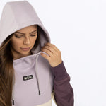 Women's Stripe Pullover Hoodie - Dusty Lilac/Cream -  232218-8701