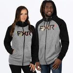 FXR UNISEX SPLIT HOODIE BLK/INFERNO 231157-1026