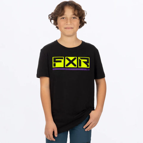 Fxr Youth Podium Premium T-Shirt Blk/ Hi Vis 232281-1065-