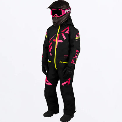 FXR CHILD CX MONOSUIT - BLACK/RASPBERRY - 233014-1028