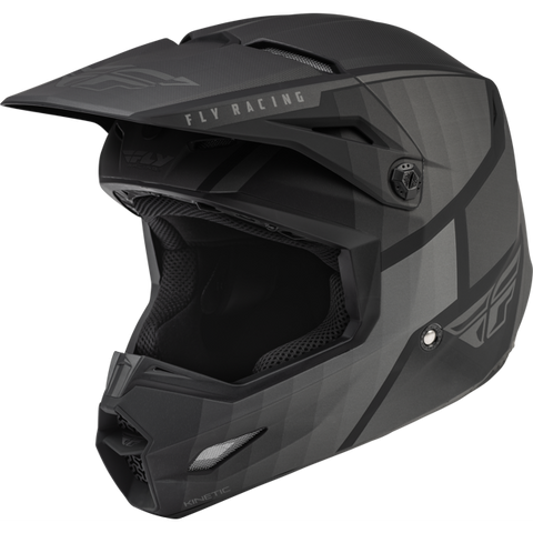 FLY RACING Youth Kinetic Drift Helmet - Matte Black/Charcoal - 73-8640
