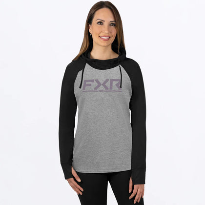 FXR - Women's Trainer Premium Lite Pullover Hoodie - Grey Hthr/Muted Grape -  232214-0784