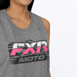FXR- Women's Moto Premium Muscle Tank - Grey Heather/Electric Pink -  232234-0794