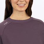 FXR - Women's Side Star Crewneck Pullover Sweater - Muted Grape - 232254-8400