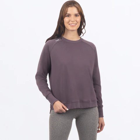 FXR - Women's Side Star Crewneck Pullover Sweater - Muted Grape - 232254-8400
