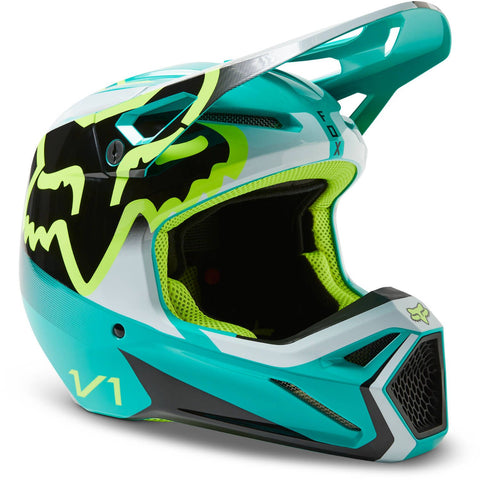 Fox Racing V1 Leed Helmet - TEAL - 29657-176-S